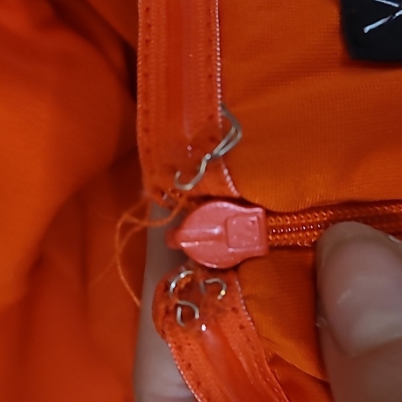 Venus Orange Off The Shoulder Bodycon Slit Tiered Ruffle Bell Sleeve Dress - Picture 6 of 6